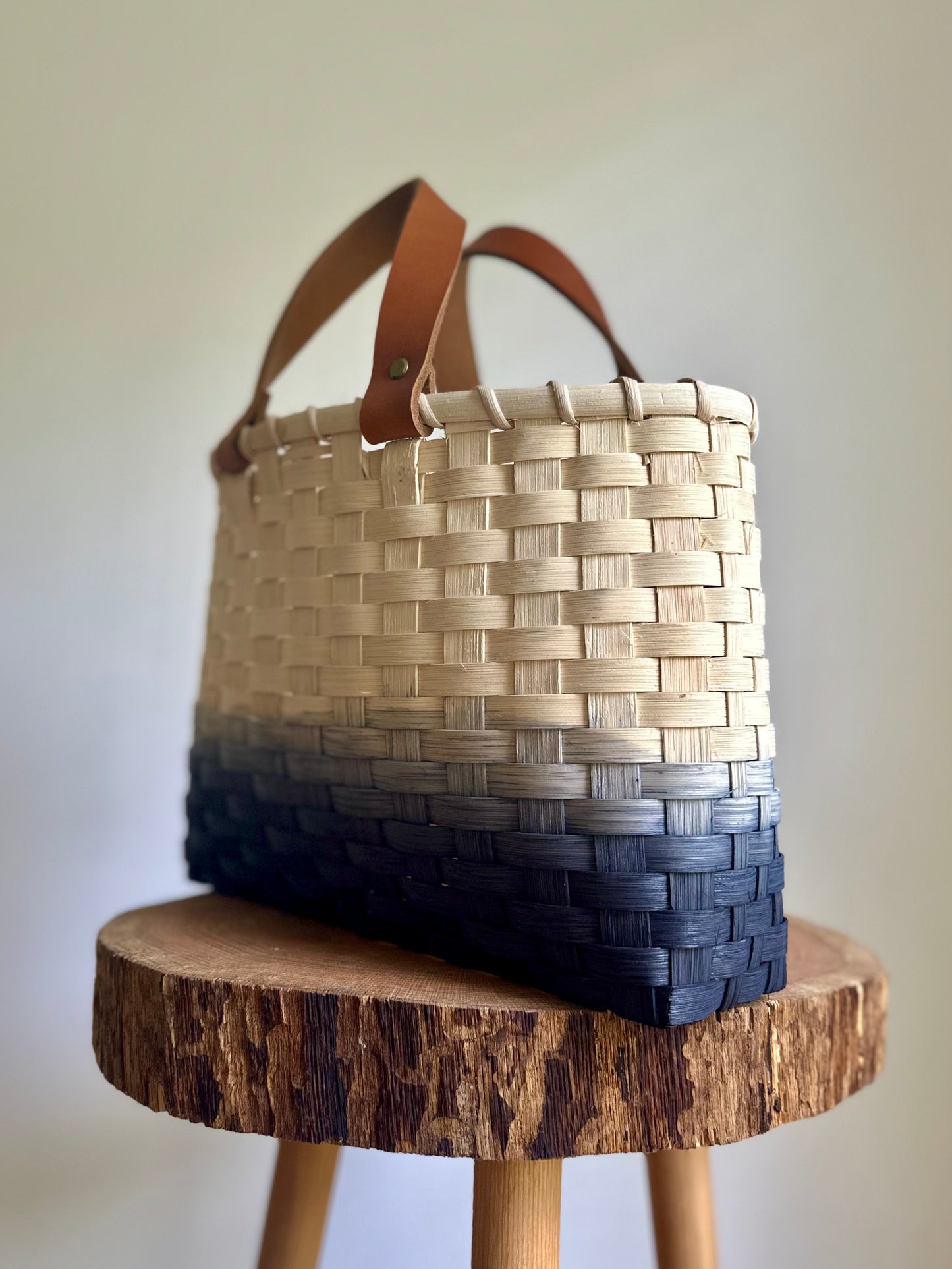 Reed & Leather Hand Tote