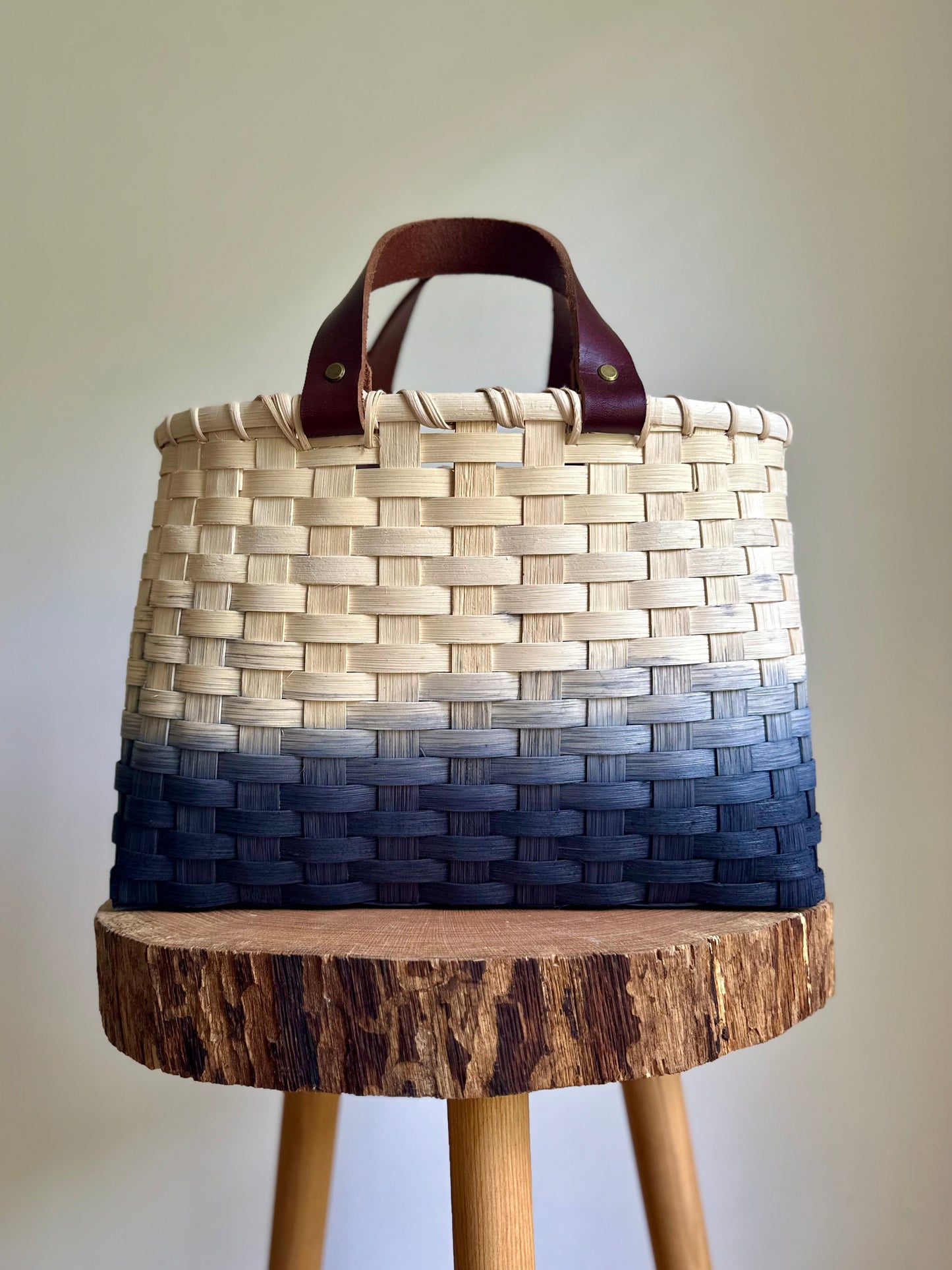 Reed & Leather Hand Tote