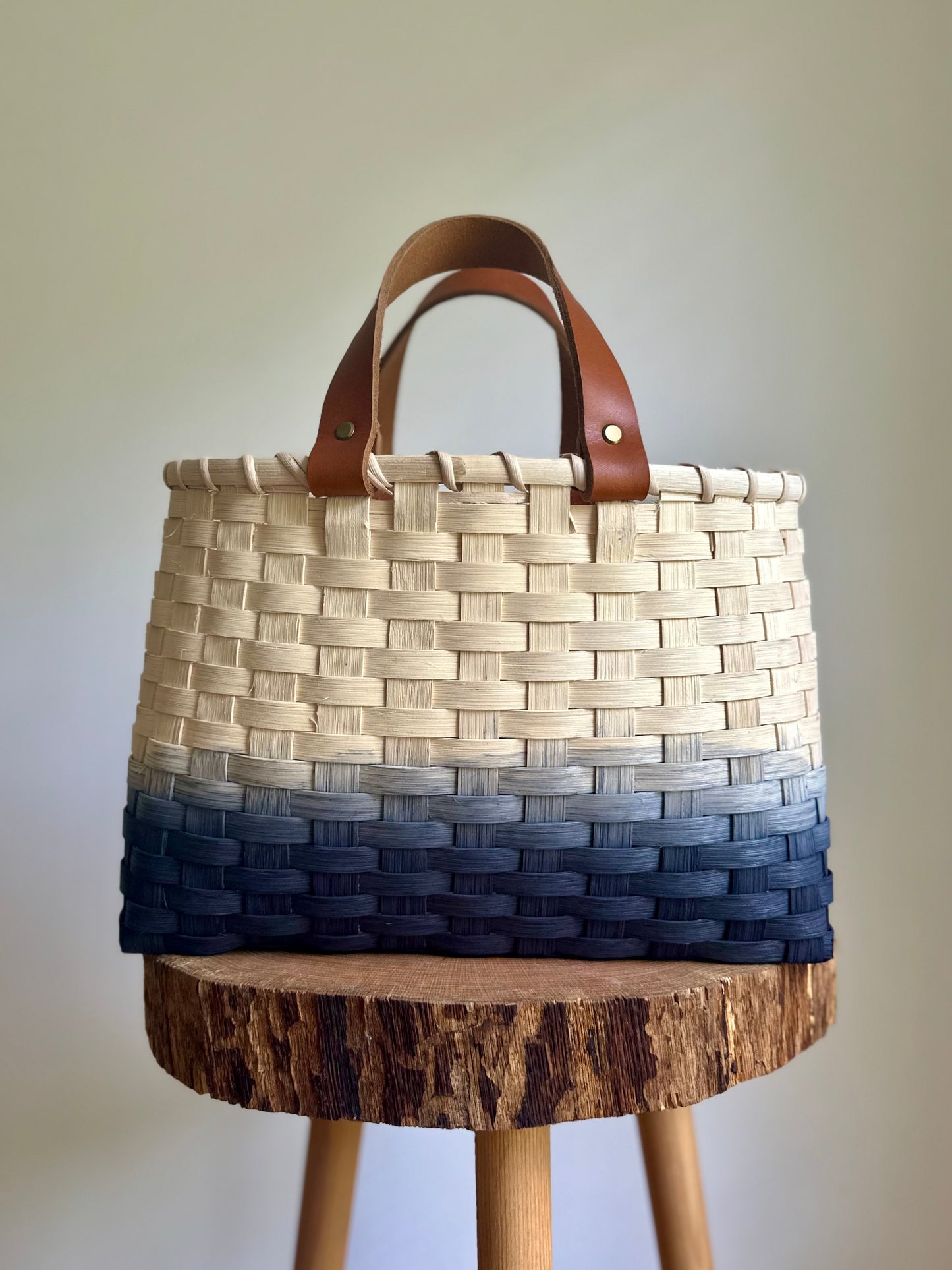 Reed & Leather Hand Tote