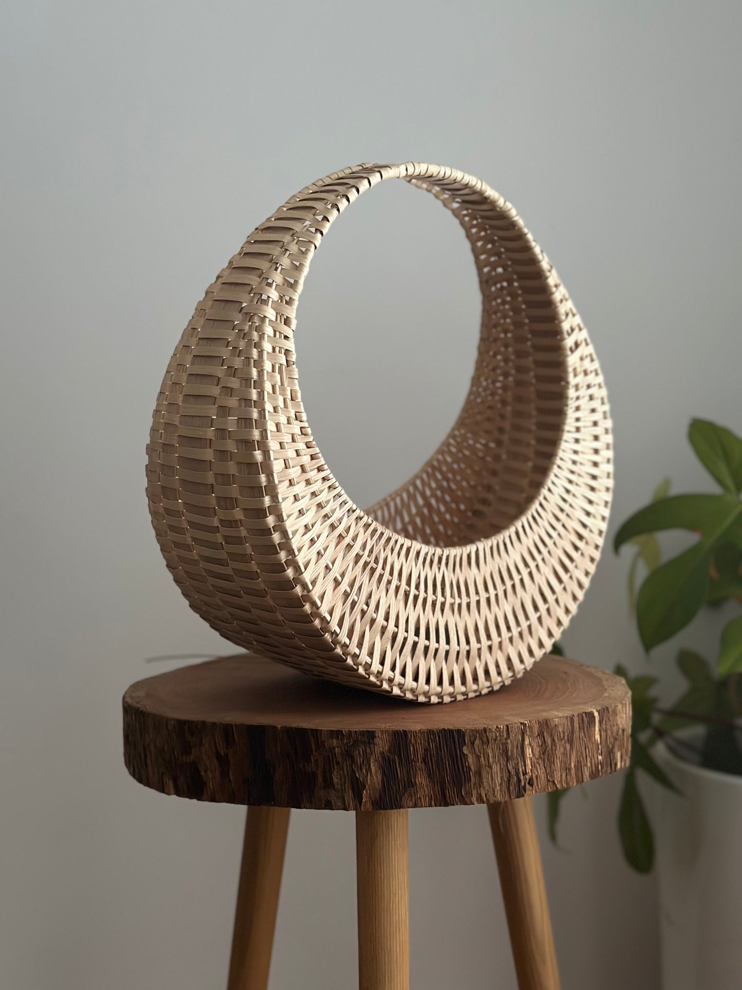 Waxing Crescent Basket Sculpture - MADE TO ORDER