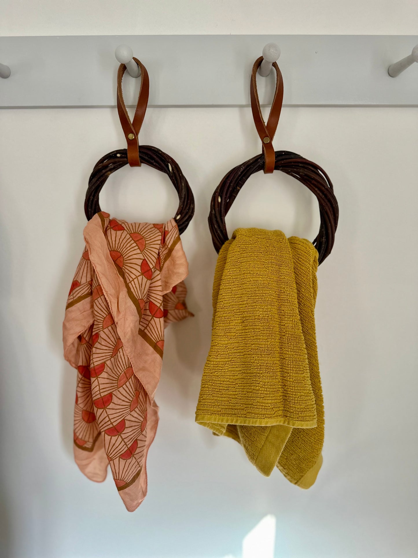 Small Dogwood Wreath + Hand Towel Holder