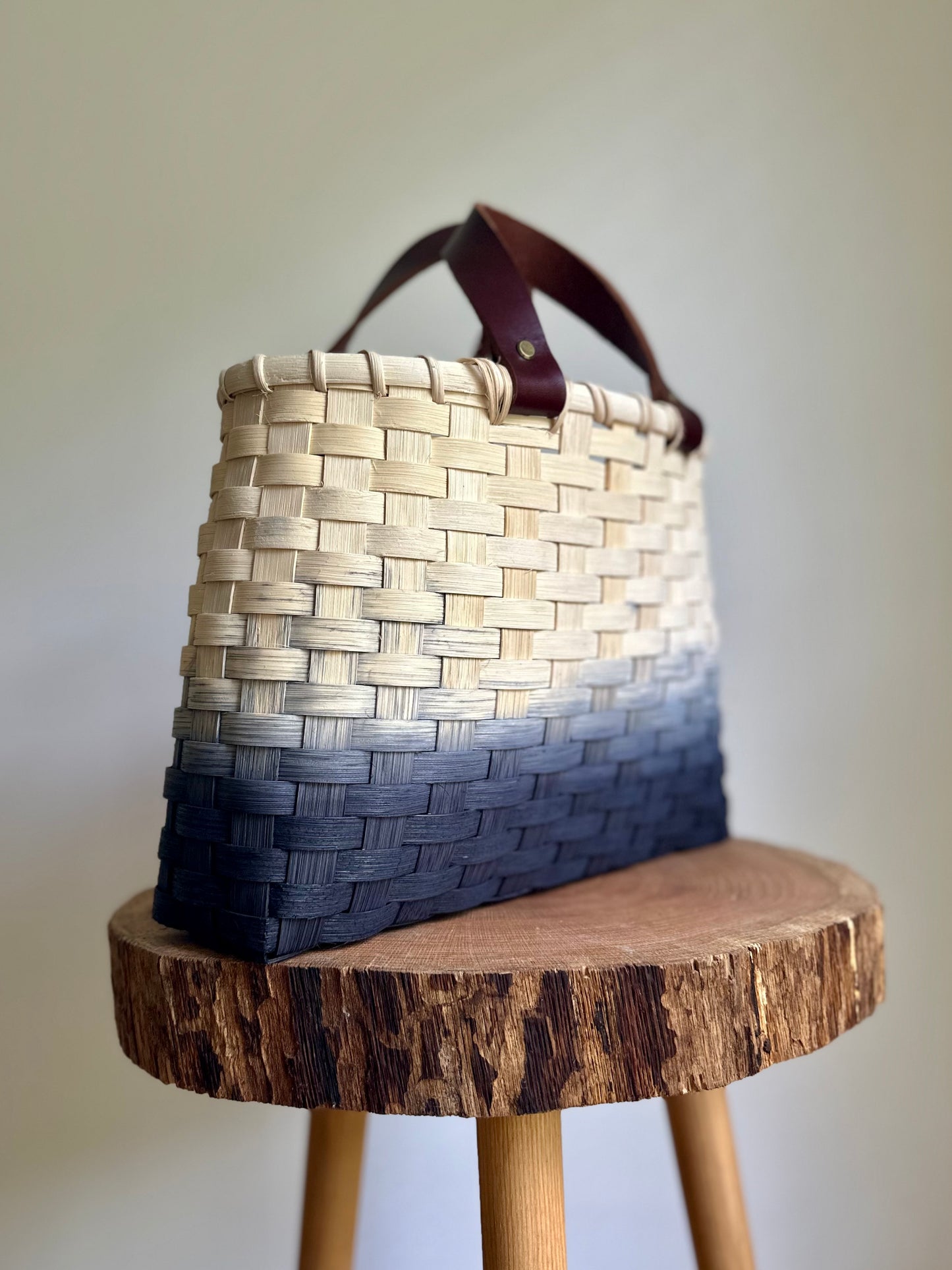 Reed & Leather Hand Tote